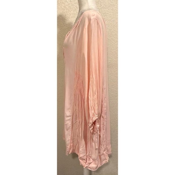 Free People Light Pink Boho Tunic Tassel Dress - Picture 3 of 6